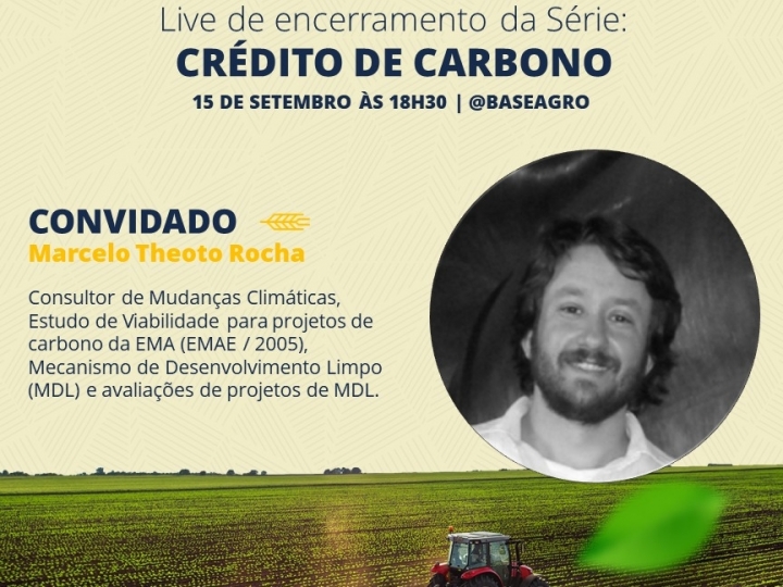 Live: Crédito de Carbono no agronegócio realizada pela Base Agro