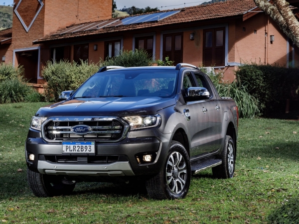 A Ranger Limited, versão topo de linha da picape, pode ser adquirida com taxa zero em 24 meses e 60% de entrada. Foto: Divulgação