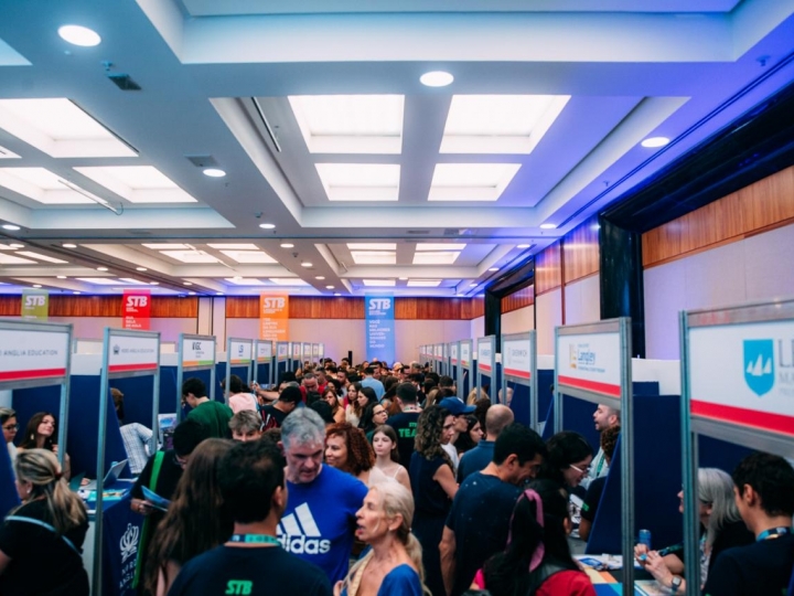 Feira de Intercâmbio STB, que vai acontecer no dia 23 de abril, em Ribeirão Preto.