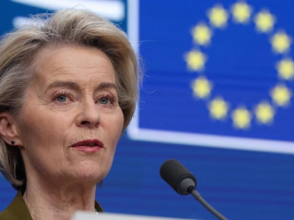 Presidente da Comissão Europeia, Ursula von der Leyen 20/03/2025. REUTERS/Yves Herman/File Photo