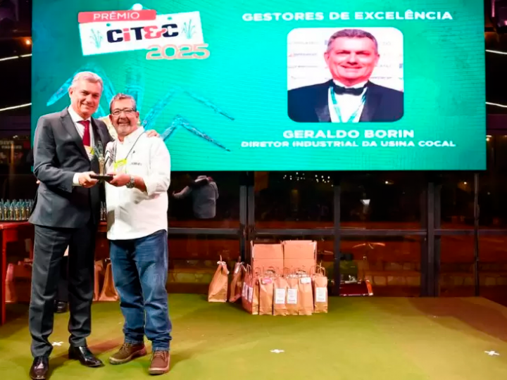 Cocal é eleita “Usina Referência em Sustentabilidade” no prêmio CITEC 2025