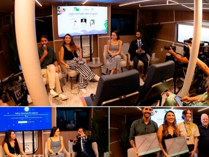 Barco movido a hidrogênio verde recebe debate sobre turismo sustentável na Amazônia