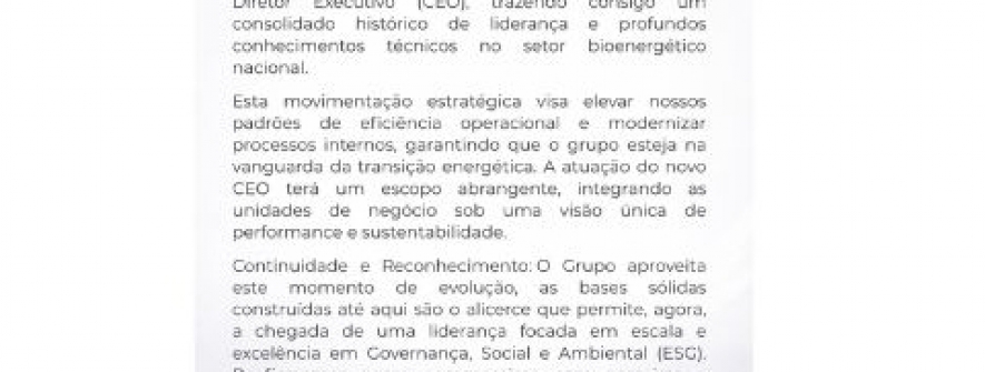 Alcoeste e Grupo Arakaki anunciam CEO para fortalecimento da gestão executiva