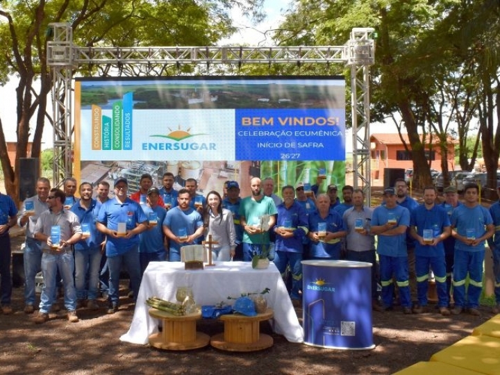 Usina Enersugar anuncia safra recorde de 2 milhões de toneladas com culto ecumênico