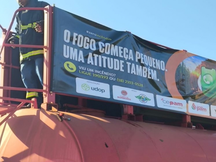 Carreata reúne equipes e PAM de Andradina em mobilização pela prevenção de incêndios